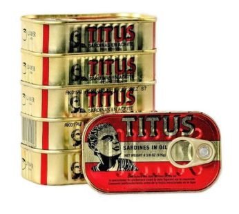 Titus Sardine In Vegetable Oil -125g X 5 Pieces